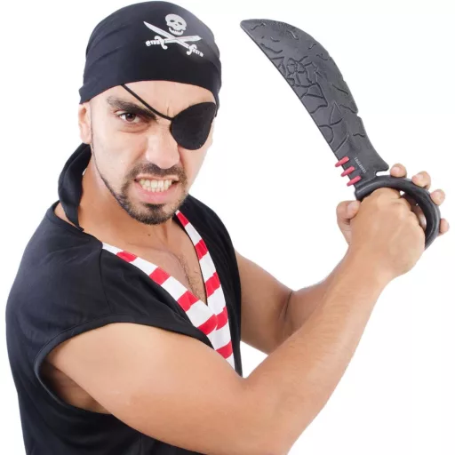 Bandane Negre de Pirat Blulu, 12 bucăți - Baticuri Căpitan Pirat pentru Costume, Halloween și Petreceri pentru Copii, 21,5 x 21,5 x 28,5 cm