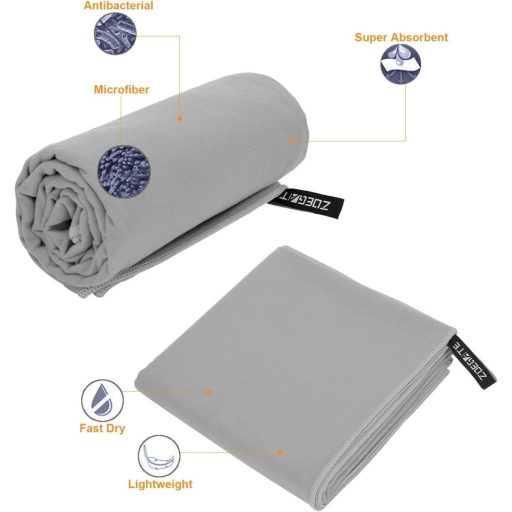 Zoegate Mikrovláknová osuška S XL XXL - Rýchloschnúca cestovná, športová, plážová, saunová osuška a čistiaca handrička, 80x40 cm