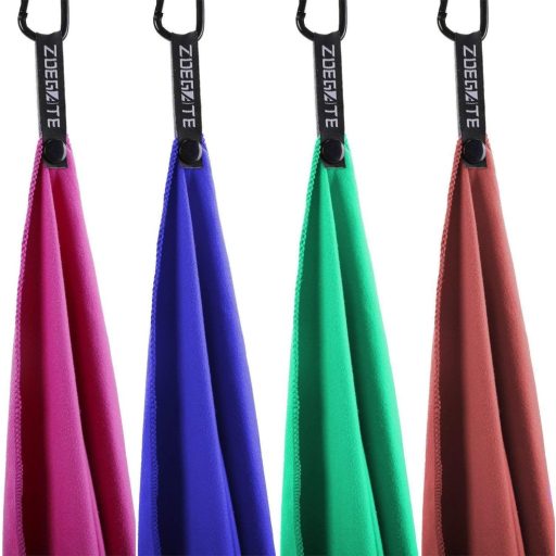 Zoegate Mikrovláknová osuška S XL XXL - Rýchloschnúca cestovná, športová, plážová, saunová osuška a čistiaca handrička, 80x40 cm