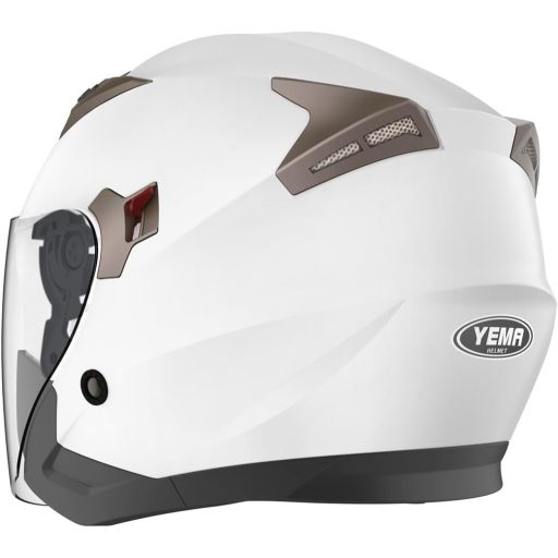 Cască Moto YEMA YM-627 Mărimea M cu Vizieră Dublă - Cască Chopper Negru Mat Certificată ECE