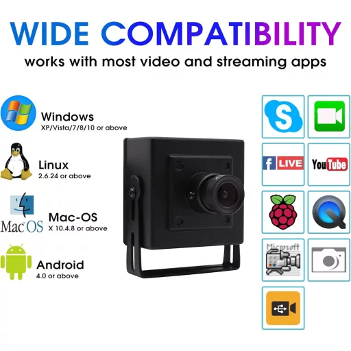 ELP Cameră Web Full HD 1080P USB 2.0 100fps OTG Android Windows Linux Mac