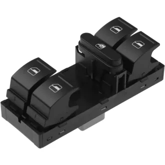   YAOPEI Prekidač podizača prozora 1K4959857B - Kompatibilan s Volkswagen VW Golf Jetta Polo Tiguan, strana vozača, crveni LED