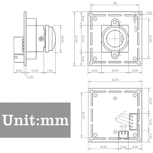 Cameră Web USB ELP 0.3MP VGA cu Obiectiv Fisheye de 170°, 480P UVC Plug and Play