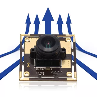   ELP 5MP OV5640 HD CMOS Webkamera Modul 170° Halszemoptikával - USB Széles Látószögű Kamera Manuális Fókusszal, Hordozható USB500W02M-L170