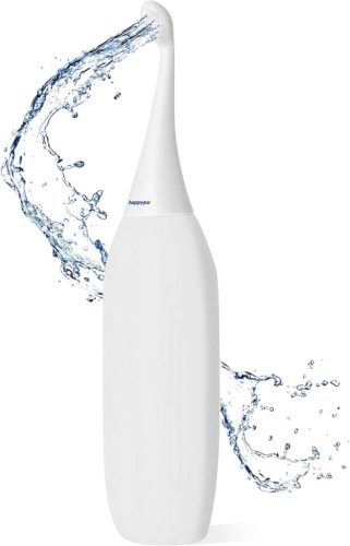 HAPPYPO Po Shower 2.0 Fehér Hordozható Bidé - Intim Zuhany Utazótáskával, Nedves Törlőkendő Helyettesítő, Víztisztítás WC Papír Megtakarítás