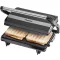 Bestron APM123Z elektromos kontakt grill 700W, fekete panini sütő, krumplitálca