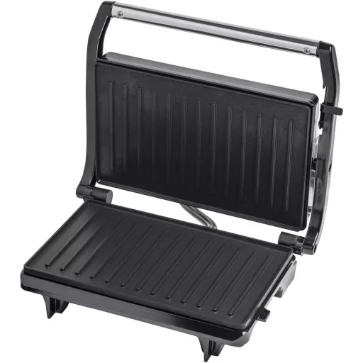 Bestron APM123Z elektromos kontakt grill 700W, fekete panini sütő, krumplitálca
