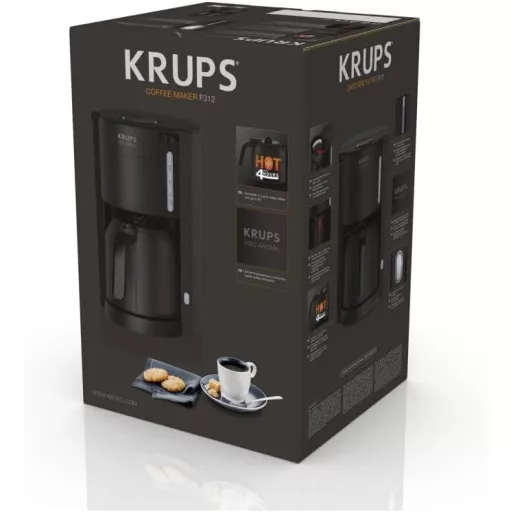 Krups ProAroma KM303810 Termikus Kávéfőző 800W 10-15 Csészéhez Fekete