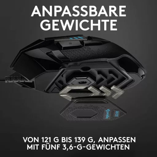 Logitech G502 HERO Gaming Egér 16000 DPI RGB 11 Gomb Fekete - Gaming Mouse, G502 HERO