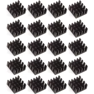   Easycargo 20 komada crnih aluminijskih hladnjaka za hlađenje GPU-a i RAM-a 14x14x7mm