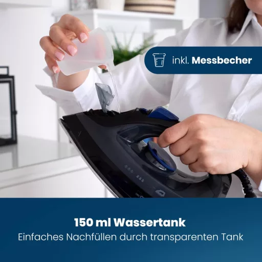 Bomann DB 6003 CB Gőzölős Vasaló 1800W Rozsdamentes Talppal és Antikalk Rendszerrel