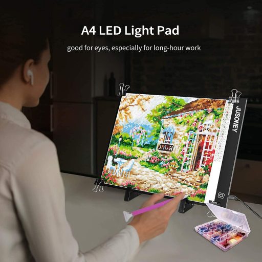 JUSONEY A4 LED Rajzlap Dimmer Funkcióval - 5D Gyémántfestéshez USB Táplálás Állvánnyal