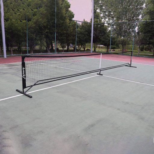 Aoneky Pickleball Tenisz Edzőhálózat 6,7x0,9m Hordozható Ütőtartóval