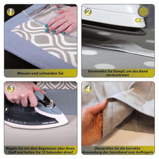 CZ Store Vasalható Szegőszalag 50m 2 Csomag - Öltözet Javítás Varrás Nélkül