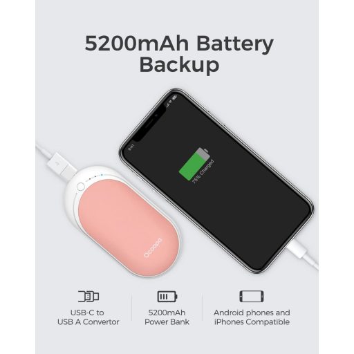 OCOOPA 5200mAh Încălzitor de Mâini Reîncărcabil Powerbank Încălzitor de Buzunar Portabil