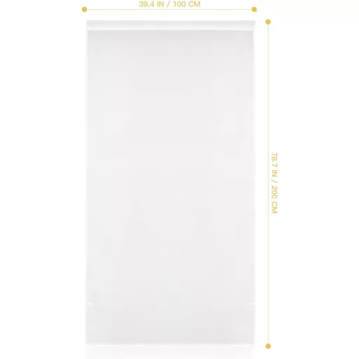 VOSAREA Bijela Pamučna-Lanena Prozračna Zavjesa za Dekoraciju Dnevnog boravka i Spavaće sobe, Prozirni Voile Materijal, 100 x 200 cm