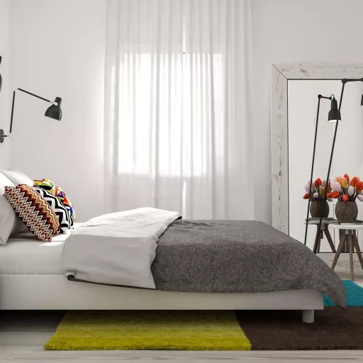 VOSAREA Bijela Pamučna-Lanena Prozračna Zavjesa za Dekoraciju Dnevnog boravka i Spavaće sobe, Prozirni Voile Materijal, 100 x 200 cm