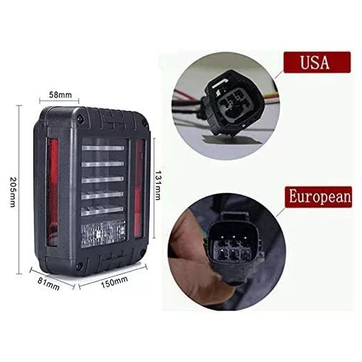 SXMA LED zadné svetlá pre Wrangler JK 2007-2017 brzdové smerové svetlá pár