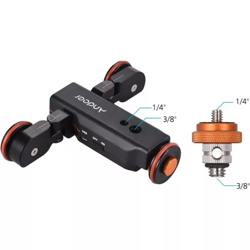Șină culisantă motorizată pentru cameră Andoer L4 PRO, electrică, cu telecomandă și baterie