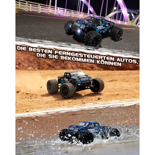 Haiboxing 1/18 RC Monster Truck - 36 km/h Vízálló Távirányítós Autó 4WD Terepjáró - 7.4V Akkumulátorral, 100m Hatótáv, Gyerekeknek és Felnőt