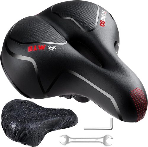 Șa de Bicicletă cu Gel YOUNGDO - Ergonomică, Respirabilă, Absorbție Șocuri cu Husă Impermeabilă, pentru Biciclete de Șosea și Hibride, Unisex, Roșu