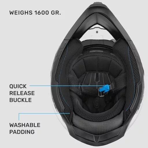 Westt Cross X Motocross Bukósisak - Fehér Fényes S Méret, Dupla Napellenzővel, MTB Enduro Quad Motorkerékpár Sisak, ECE Tanúsítvánnyal