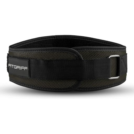 FITGRIFF Vzpieračský opasok – Tréningový opasok na kulturistiku, silový trojboj, CrossFit (Army Green, XS)