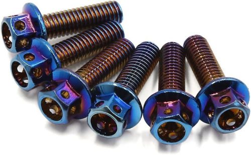Șuruburi Titan M6x35 Colorate pentru Motociclete - Set 6 Bucăți Hexagonale