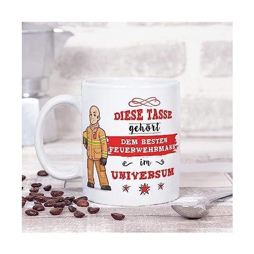 Mugffin bögre tűzoltóknak (német felirattal)