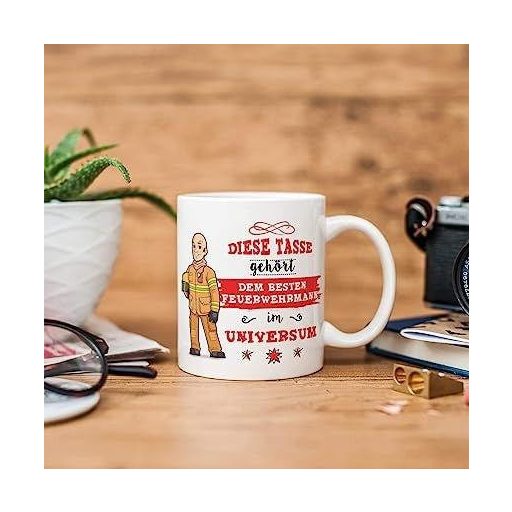 Mugffin bögre tűzoltóknak (német felirattal)