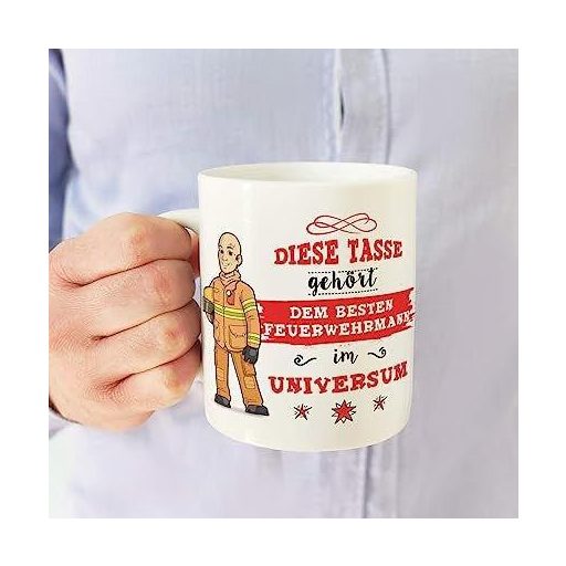 Mugffin bögre tűzoltóknak (német felirattal)