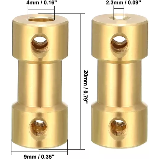 sourcing map 2db Tengely Csatoló 2.3mm x 4mm RC Repülő Hajó Motor Adapter L20XD9