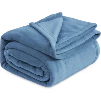   BEDSURE XXL Mekana Fleece Deka 220x240 cm, Topla Zimska Pled Svijetloplava