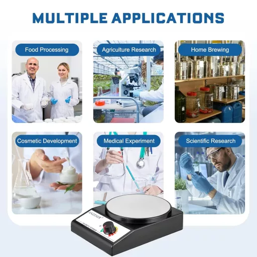 ANZESER Mágneses Keverő 3500 RPM, 3000ml Keverési Kapacitás Mágneses Rudakkal