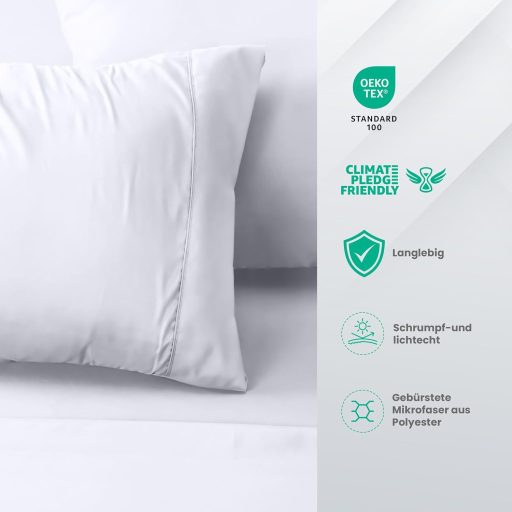 Utopia Bedding 4 részes ágyneműhuzat szett 180x200 cm fehér mikroszálas