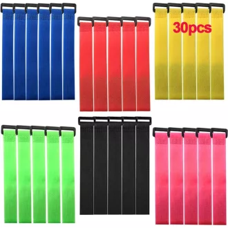   QitinDasen 30 db Nylon Kábelkötegelő Szett, Újrafelhasználható Kötözőpántok, 6 Szín