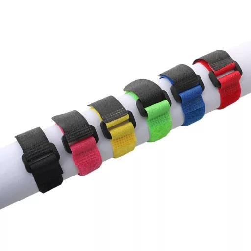QitinDasen 30 db Nylon Kábelkötegelő Szett, Újrafelhasználható Kötözőpántok, 6 Szín