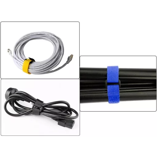 QitinDasen 30 db Nylon Kábelkötegelő Szett, Újrafelhasználható Kötözőpántok, 6 Szín