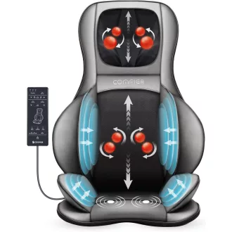   COMFIER Shiatsu hátmasszázs párnázat melegítéssel és légnyomással - Shiatsu Back and Neck Massager