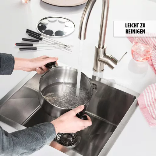 Tristar FO-1109 elektromos fondue készlet 8 személyre, 1,3L, rozsdamentes acél