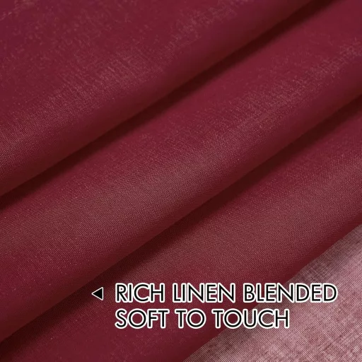 MIULEE Áttetsző Vörös Fényáteresztő Függöny Hálószobába 140x175 cm