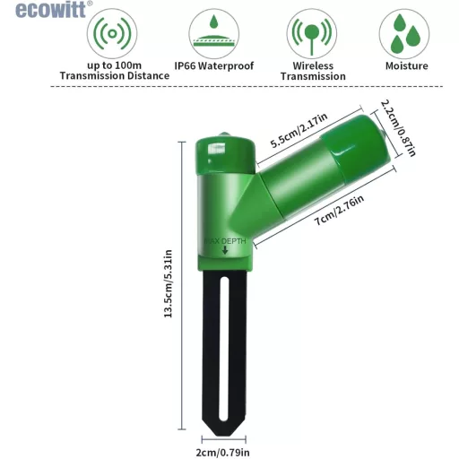 ECOWITT WH51 Talajnedvesség Mérő Növényi Vízmonitor Szenzor