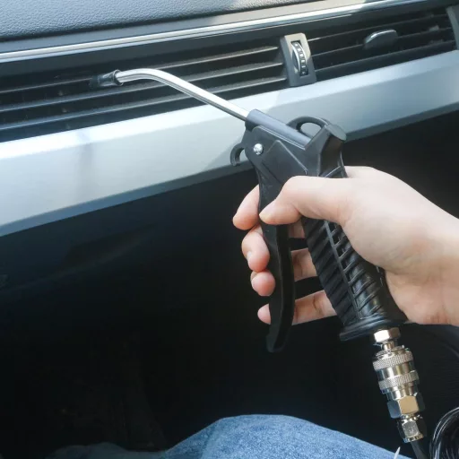 Pistol de suflat cu compresor Direct Trade Service cu furtun spiralat de 5m și racord T