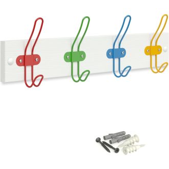   Detský vešiak Tibres matná biela pre chlapcov a dievčatá