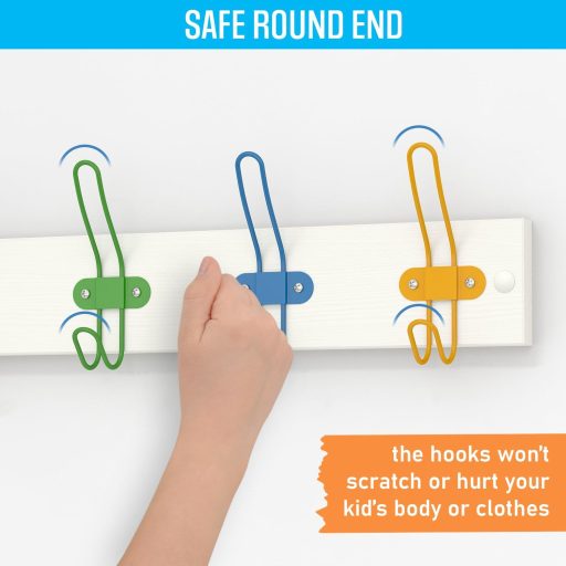 Cuier pentru copii Tibres, alb mat, pentru băieți și fete