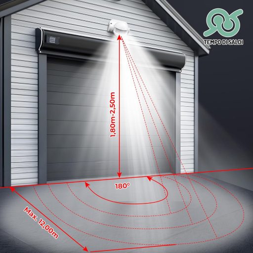 TEMPO DI SALDI Infravörös Mozgásérzékelő PIR 180° 10M Szenzor
