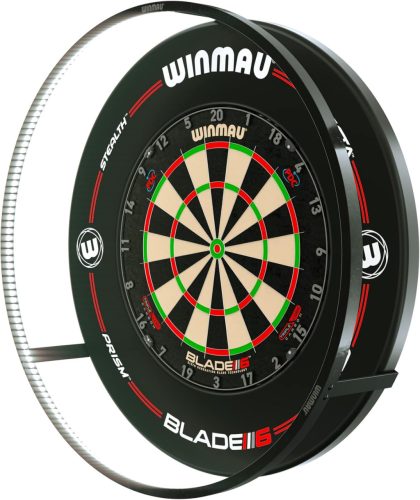 Winmau Plasma Darts Világítás és Kiegészítők - Professzionális Alumínium Dartvilágítás Felnőtteknek, Fekete, 74 cm