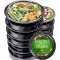 Prep Naturals Set 10 Caserole Alimentare cu Capac - Potrivite pentru microunde și mașina de spălat vase