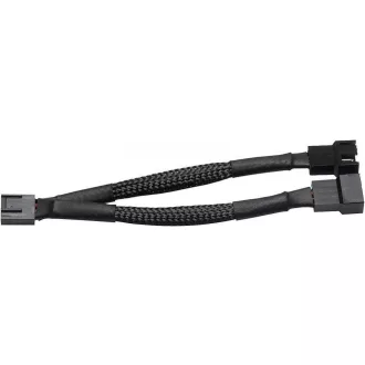   Easycargo Crni PWM Razdjelnik ventilatora s dvostrukim 4-pinskim priključkom (1 kom)