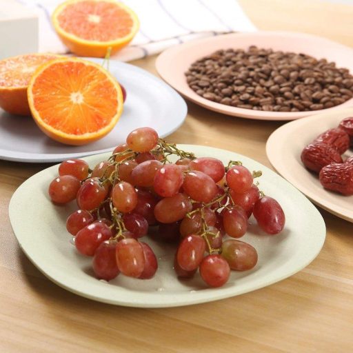 Pšeničné taniere zo slamy v 4 farbách - vhodné do umývačky riadu a mikrovlnnej rúry